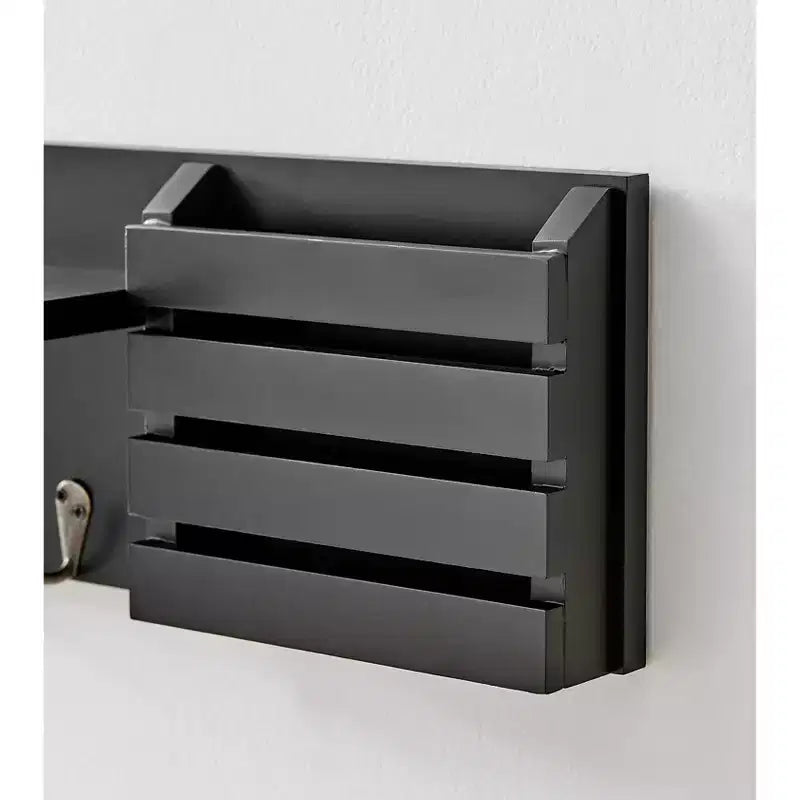 18" Utility Shelf with Pocket and Hanging Hooks