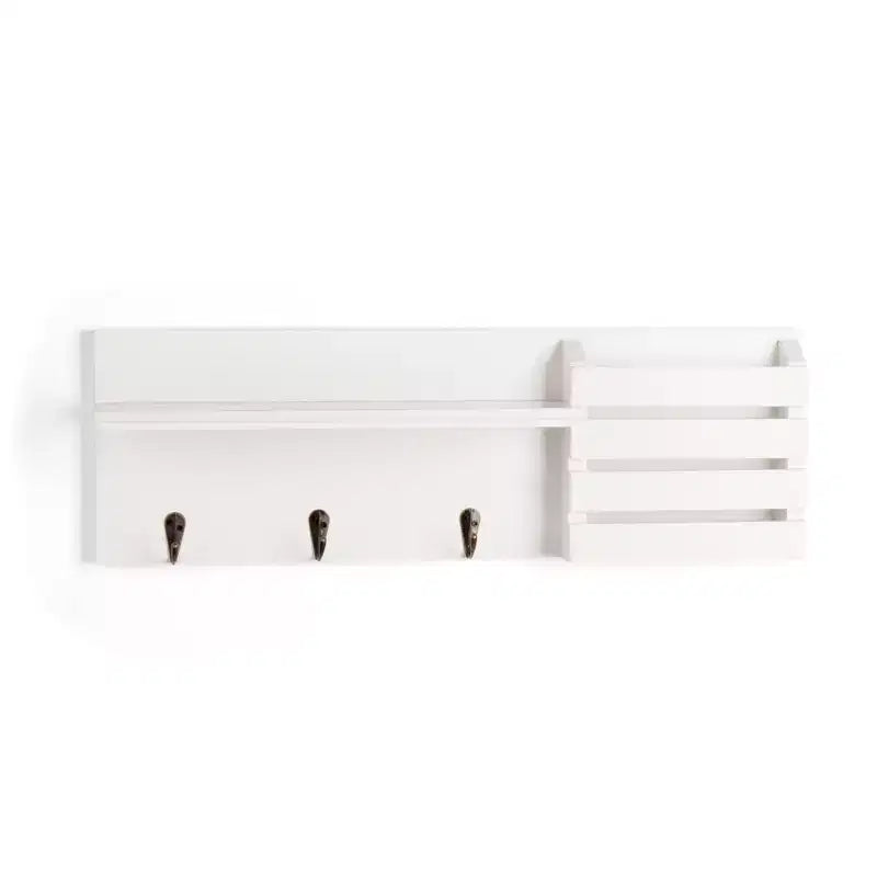 18" Utility Shelf with Pocket and Hanging Hooks