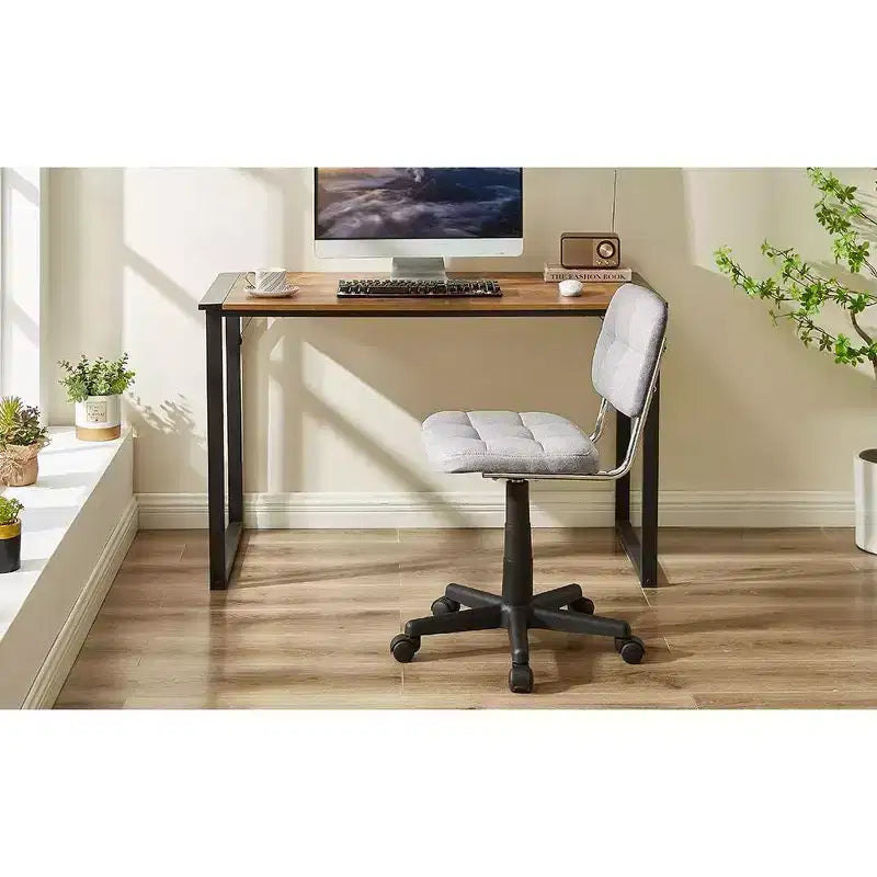 Modern Armless Home Office Chair, 360° Rolling Swivel, Height Adjustable