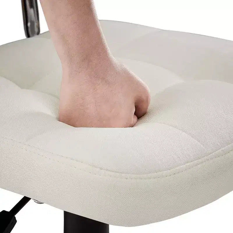 Modern Armless Home Office Chair, 360° Rolling Swivel, Height Adjustable