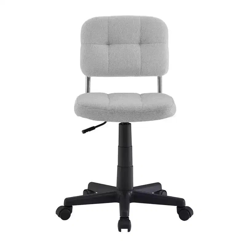 Modern Armless Home Office Chair, 360° Rolling Swivel, Height Adjustable